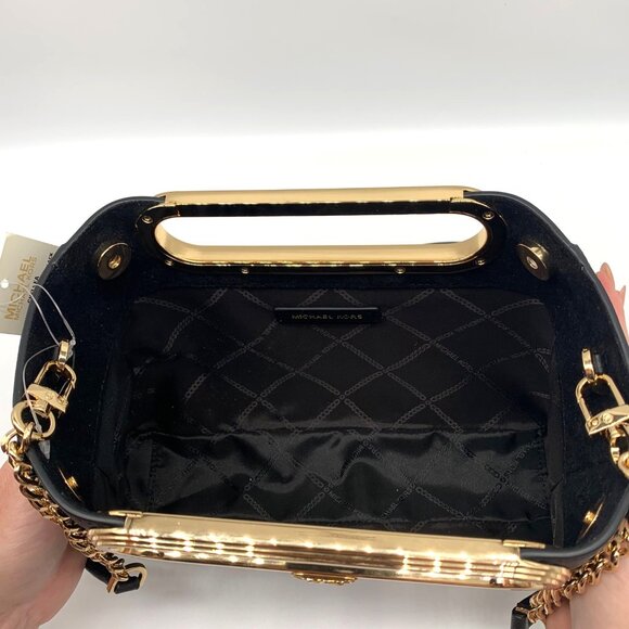 Michael Kors Chelsea Black Saffiano Leather Convertible Crossbody Clutch - NWT - Picture 10 of 11